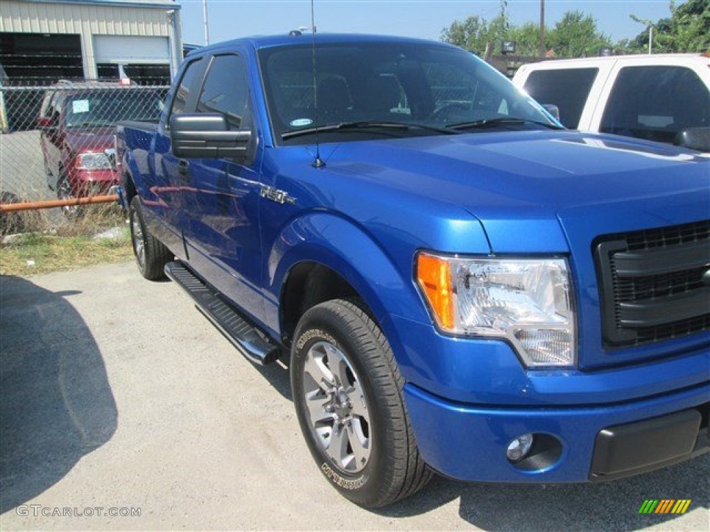 2014 F150 XLT SuperCab - Blue Flame / Steel Grey photo #4