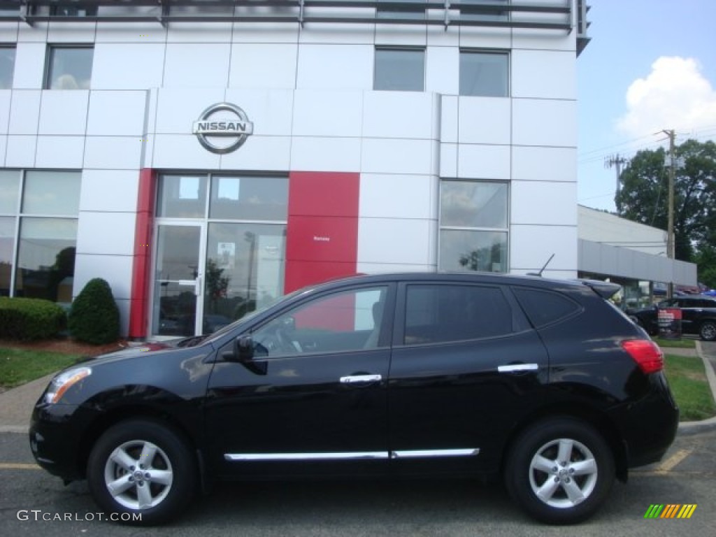 2013 Rogue S AWD - Super Black / Black photo #8