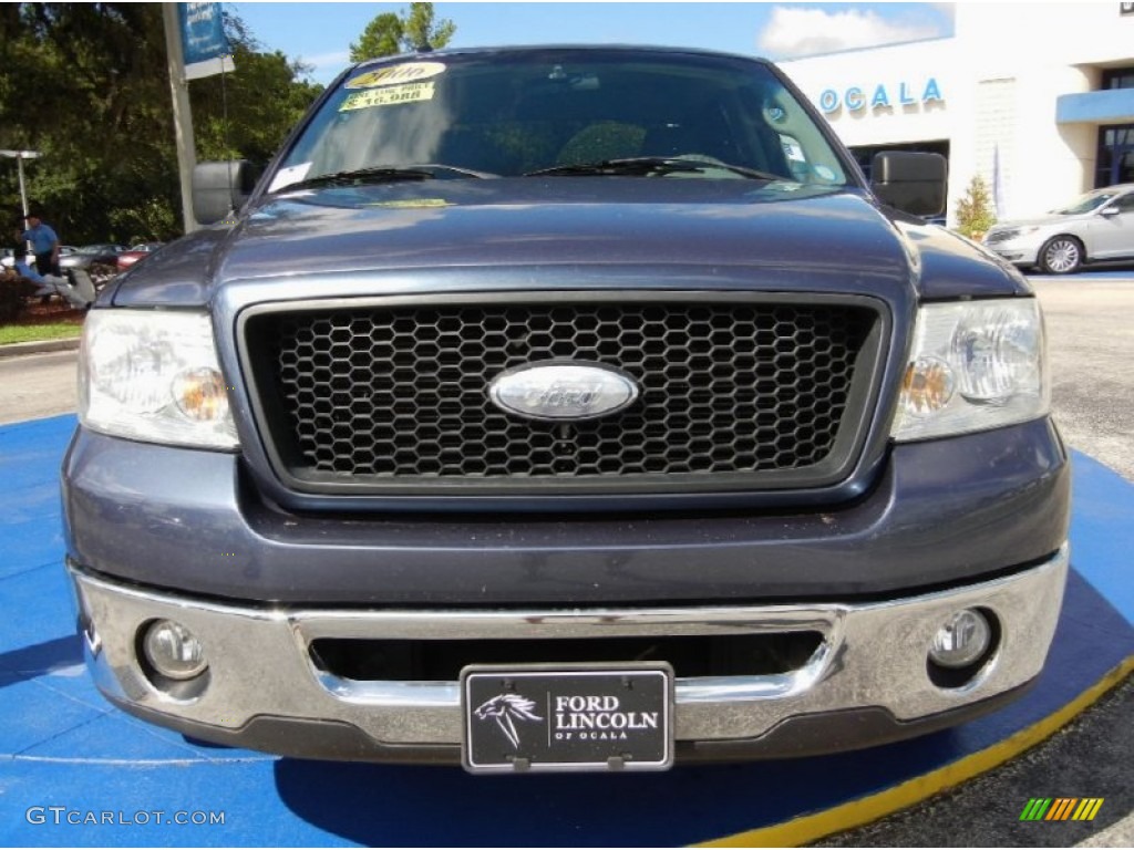 2006 F150 XLT SuperCrew - Medium Wedgewood Blue Metallic / Medium/Dark Flint photo #9