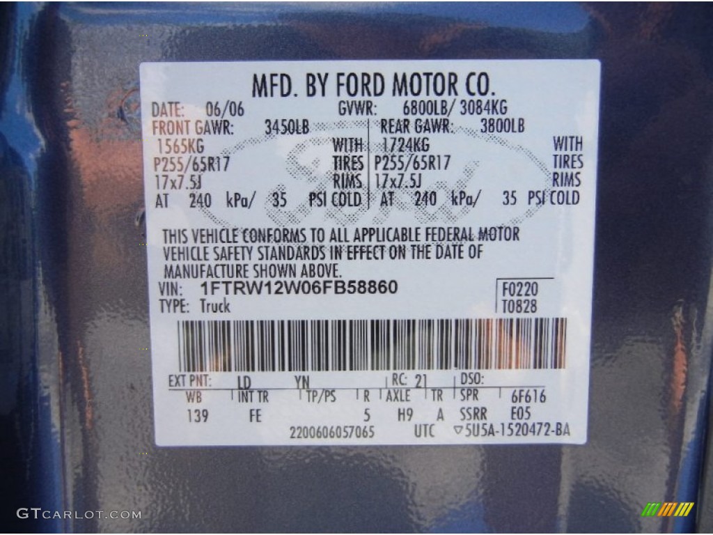 2006 F150 XLT SuperCrew - Medium Wedgewood Blue Metallic / Medium/Dark Flint photo #26