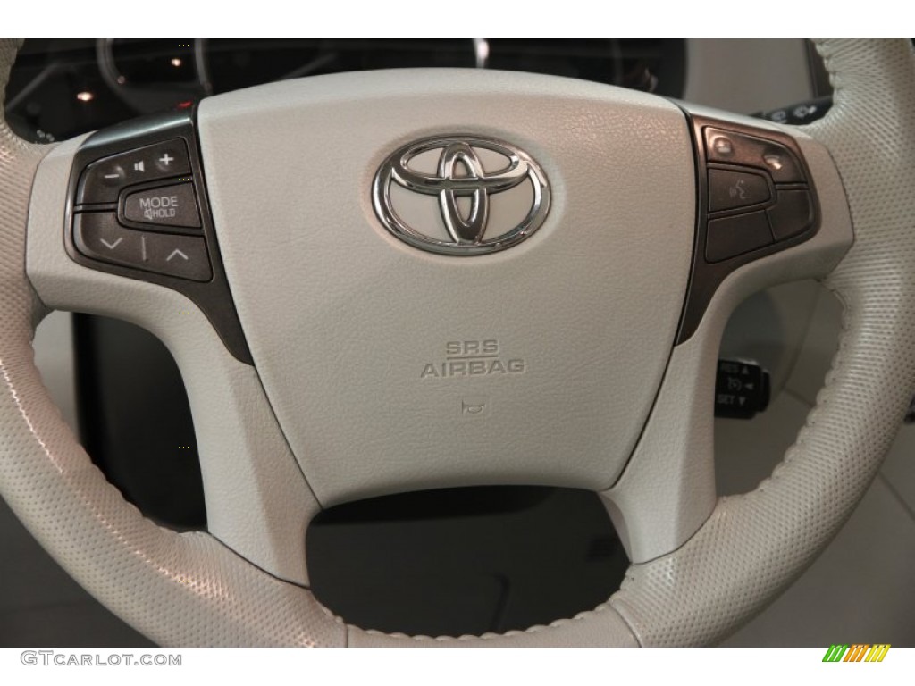2012 Toyota Sienna XLE Light Gray Steering Wheel Photo #96075240