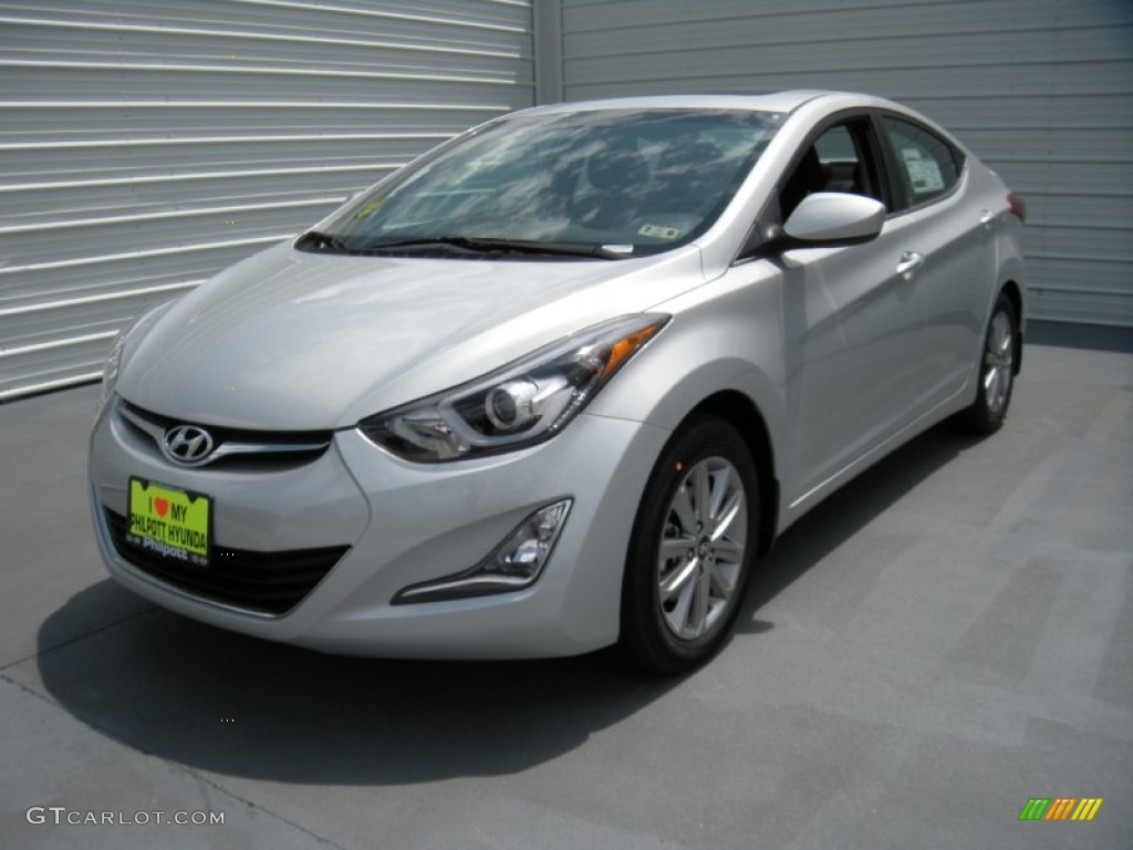 2015 Elantra SE Sedan - Shimmering Air Silver / Black photo #7