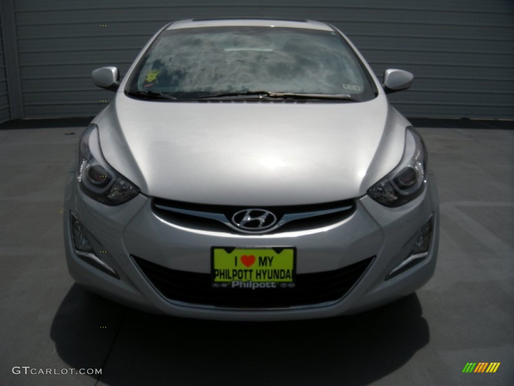 2015 Elantra SE Sedan - Shimmering Air Silver / Black photo #8