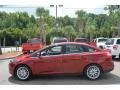 2014 Ruby Red Ford Focus Titanium Sedan  photo #6