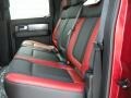 2014 Ford F150 Raptor Special Edition Black/Brick Accent Interior Rear Seat Photo