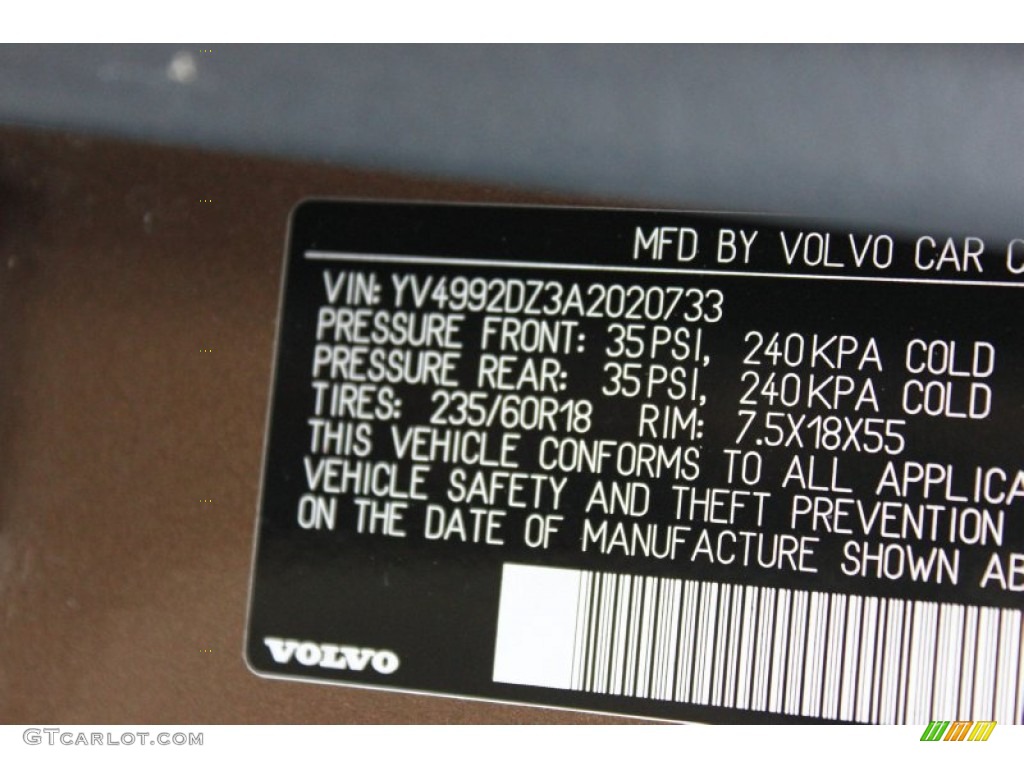 2010 XC60 T6 AWD - Terra Bronze Metallic / Sandstone/Espresso photo #40