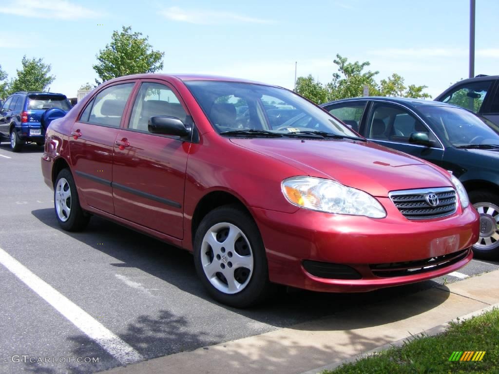 2006 Corolla CE - Impulse Red Pearl / Stone photo #2