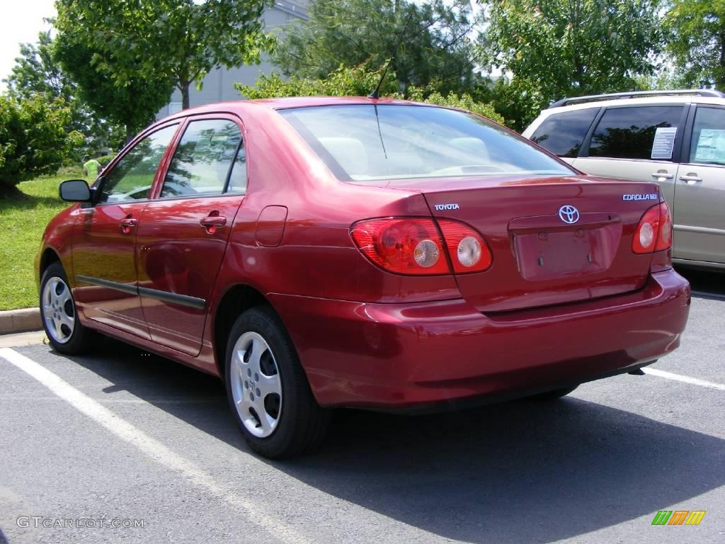 2006 Corolla CE - Impulse Red Pearl / Stone photo #4