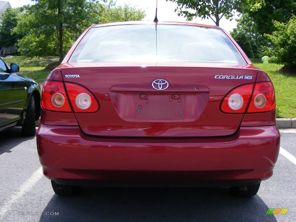 2006 Corolla CE - Impulse Red Pearl / Stone photo #6
