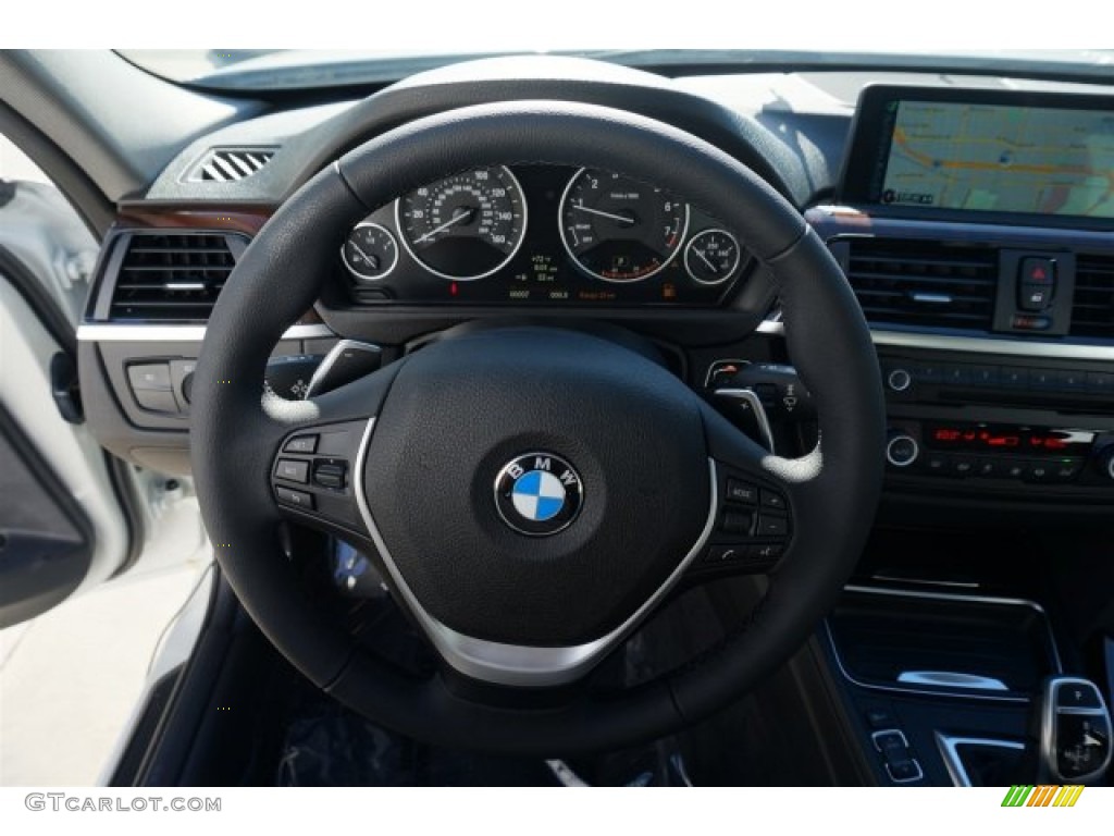 2014 BMW 3 Series 328i xDrive Sports Wagon Black Steering Wheel Photo #96088858