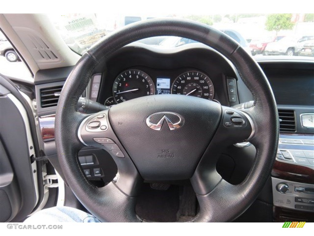 2011 Infiniti M 37x AWD Sedan Stone Steering Wheel Photo #96089872