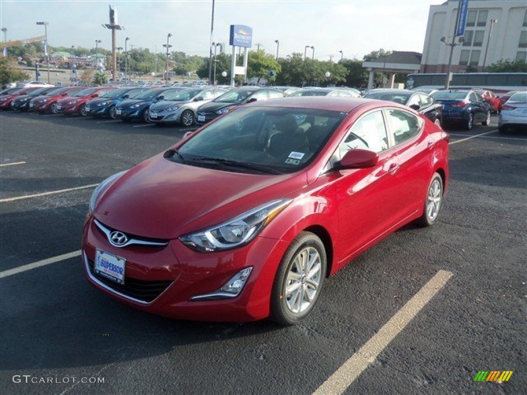 2015 Elantra SE Sedan - Geranium Red / Gray photo #1
