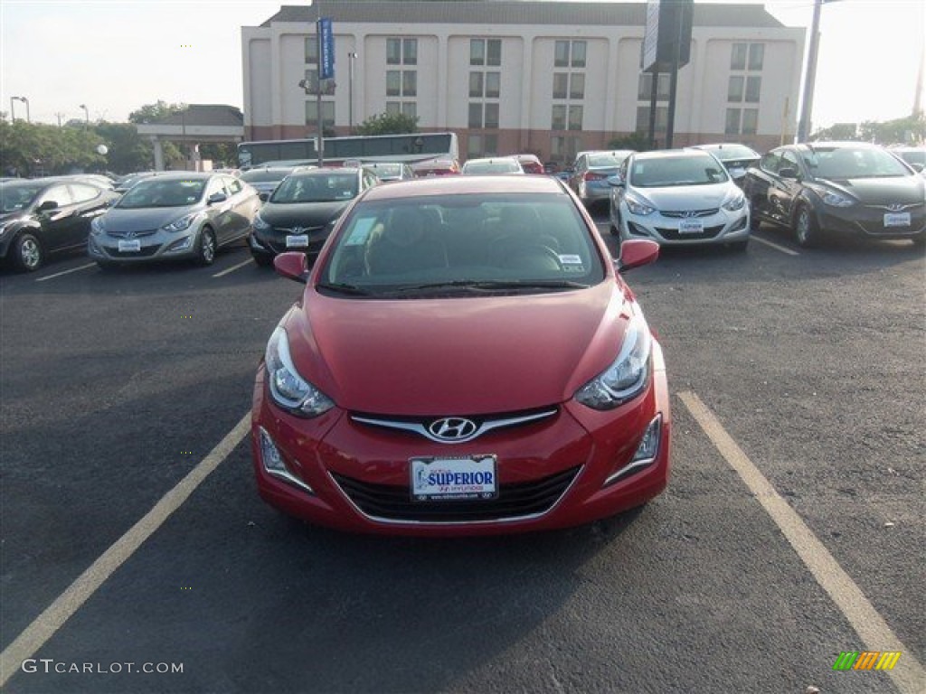 2015 Elantra SE Sedan - Geranium Red / Gray photo #2