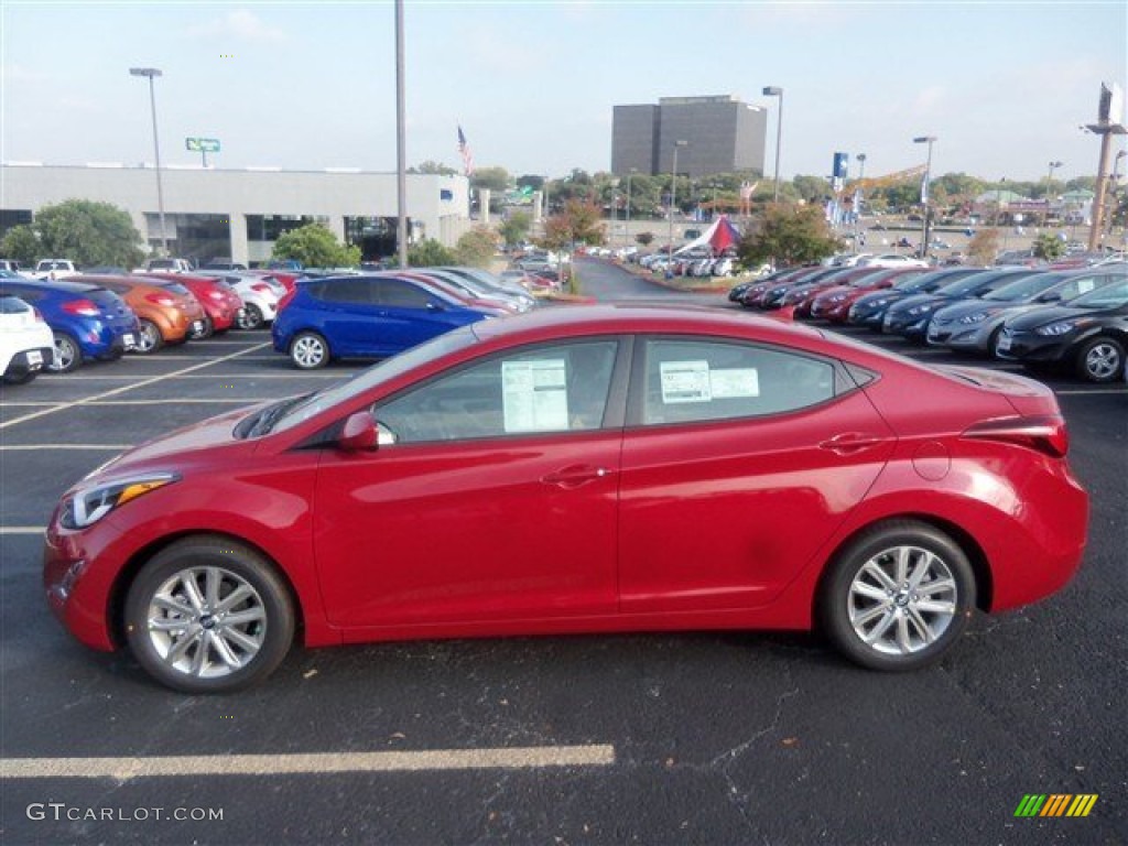 2015 Elantra SE Sedan - Geranium Red / Gray photo #3