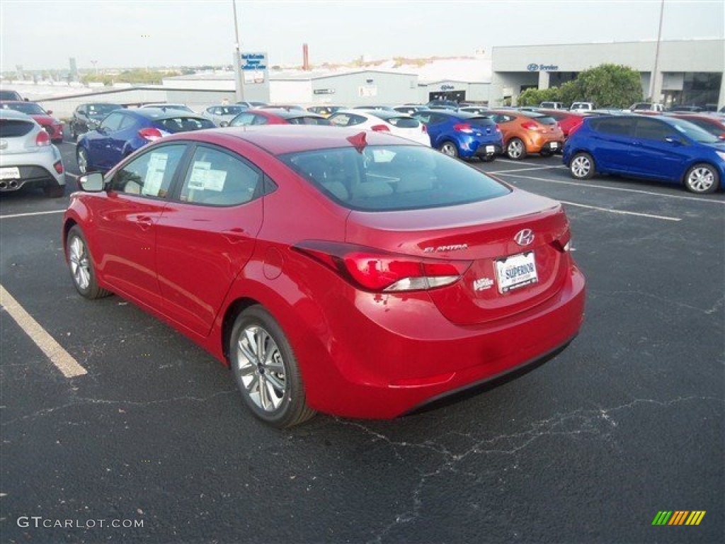 2015 Elantra SE Sedan - Geranium Red / Gray photo #4