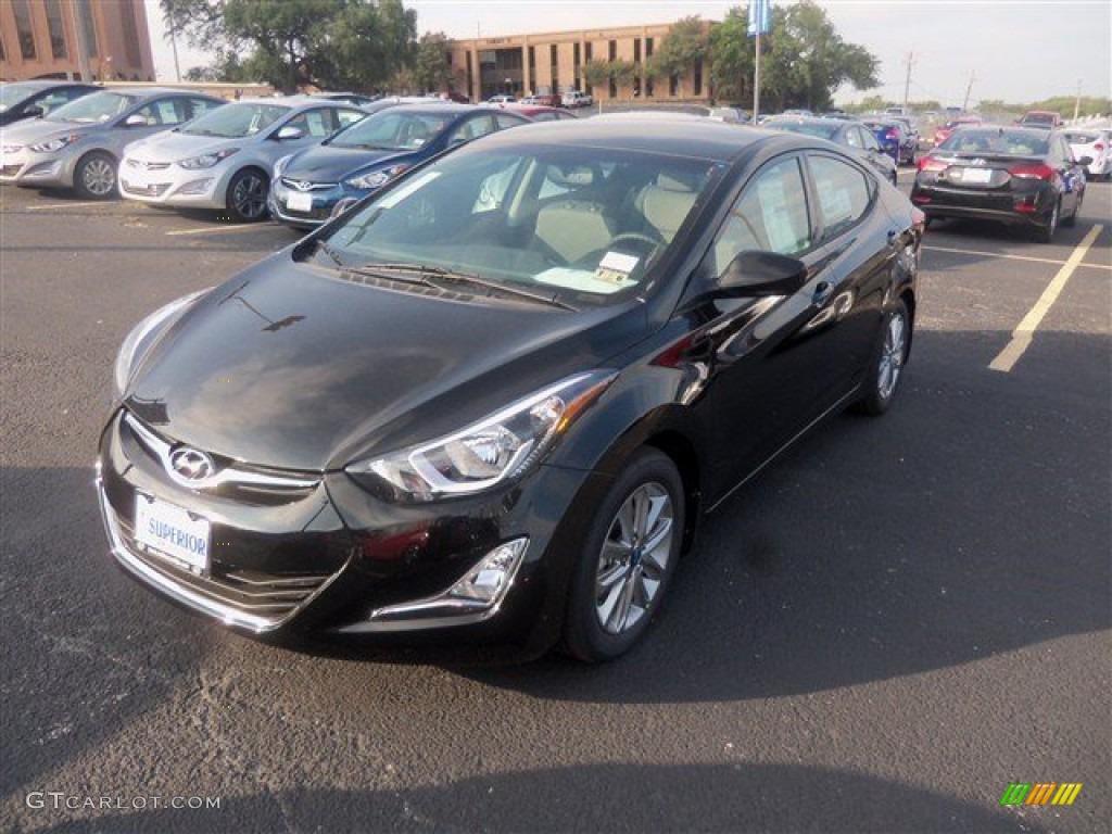 2015 Elantra SE Sedan - Black Diamond / Gray photo #1