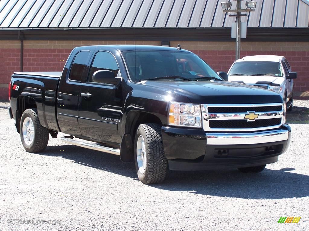 2007 Silverado 1500 LT Extended Cab 4x4 - Black / Dark Charcoal photo #11