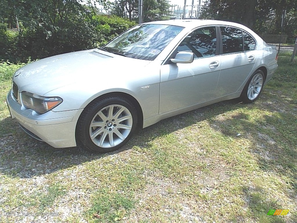 2003 7 Series 745i Sedan - Titanium Silver Metallic / Black/Black photo #1