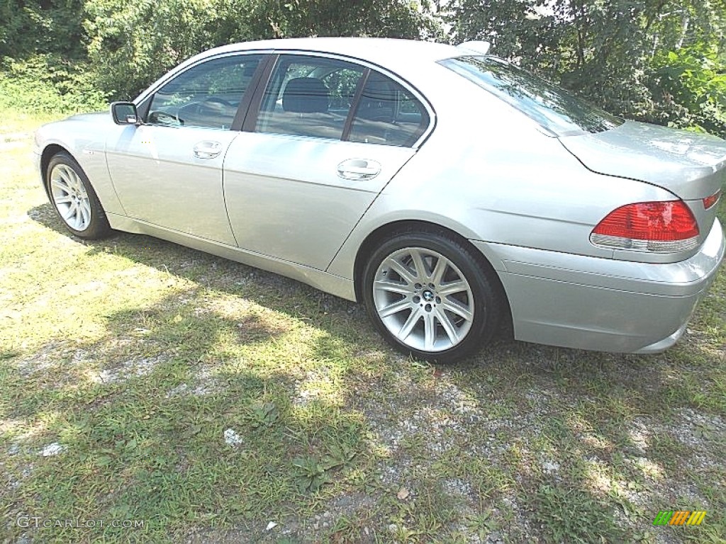 2003 7 Series 745i Sedan - Titanium Silver Metallic / Black/Black photo #3