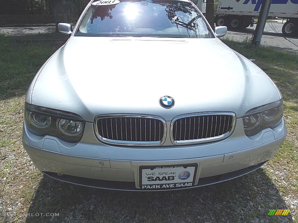 2003 7 Series 745i Sedan - Titanium Silver Metallic / Black/Black photo #6
