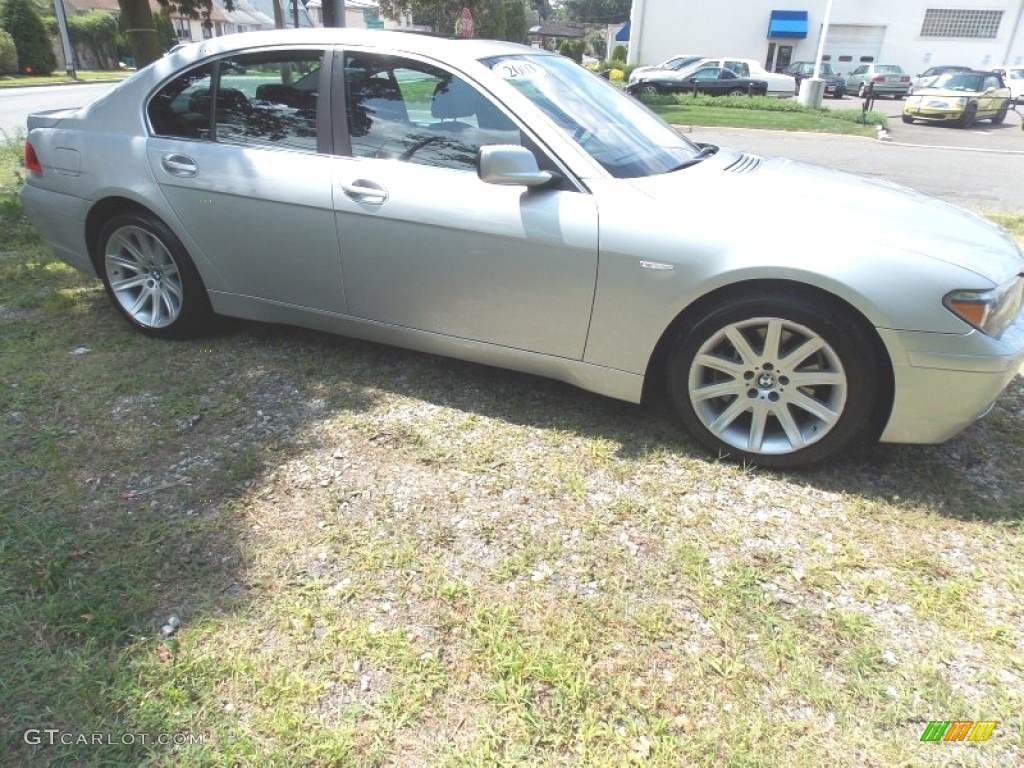 2003 7 Series 745i Sedan - Titanium Silver Metallic / Black/Black photo #7