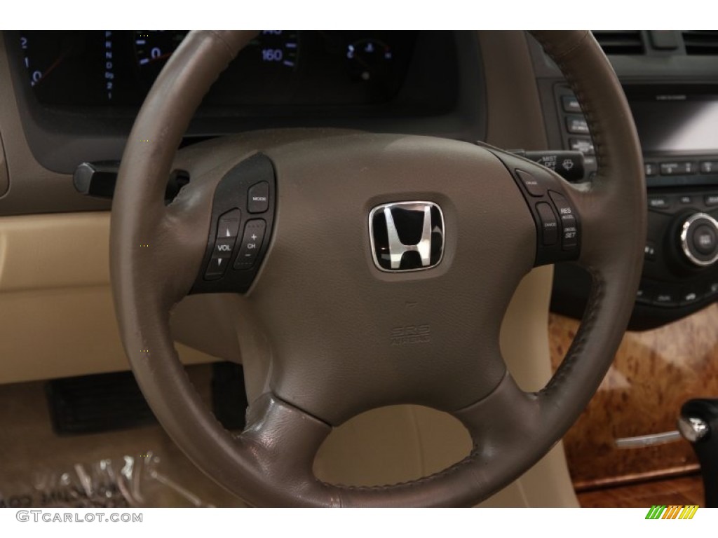 2005 Honda Accord EX-L V6 Sedan Ivory Steering Wheel Photo #96101872