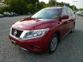 2013 Cayenne Red Nissan Pathfinder SV 4x4  photo #3