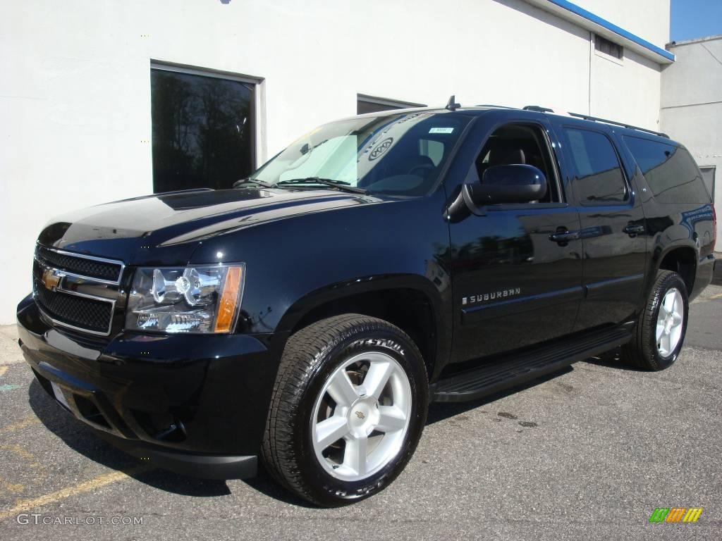 2008 Suburban 1500 LT 4x4 - Black / Ebony photo #1
