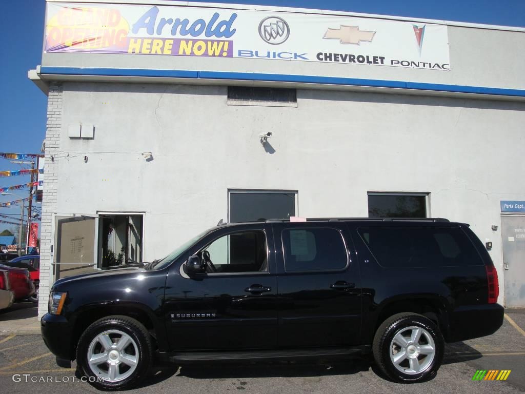 2008 Suburban 1500 LT 4x4 - Black / Ebony photo #3