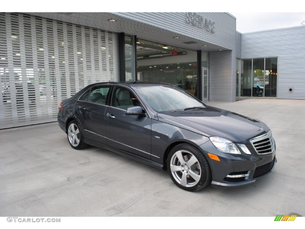 2012 E 350 4Matic Sedan - Steel Grey Metallic / Ash/Dark Grey photo #1