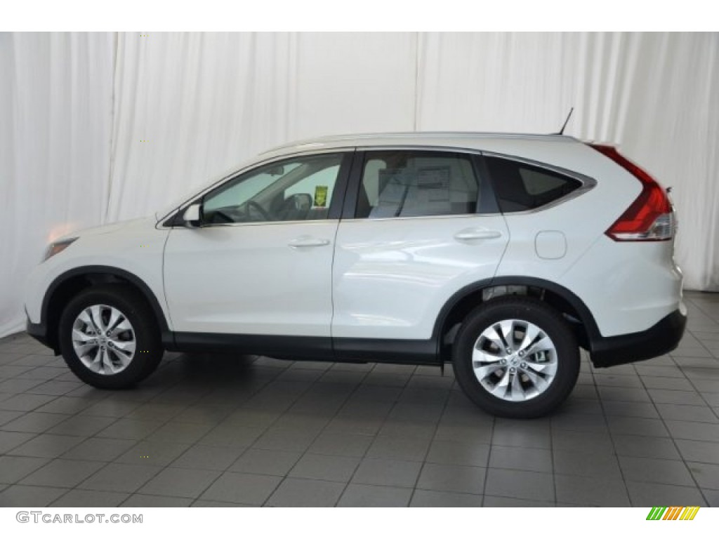 2014 CR-V EX-L - White Diamond Pearl / Beige photo #4