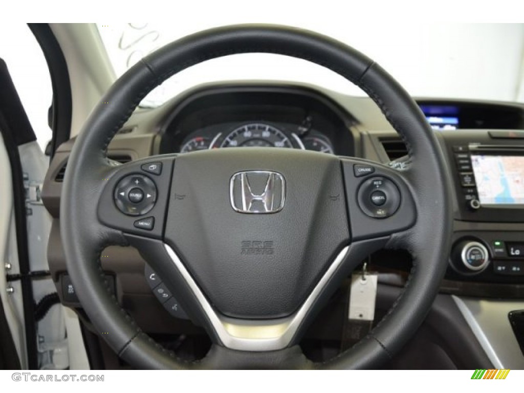 2014 CR-V EX-L - White Diamond Pearl / Beige photo #18