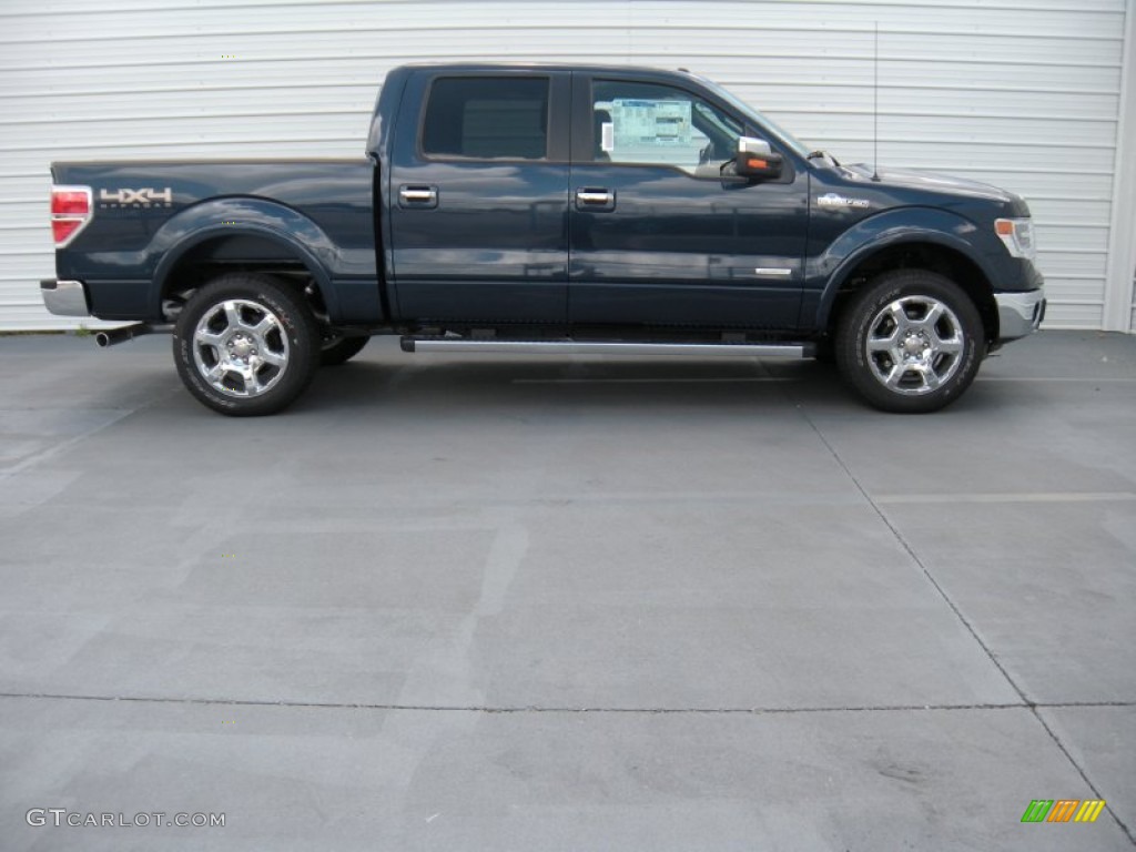 2014 F150 King Ranch SuperCrew 4x4 - Blue Jeans / Platinum Unique Pecan photo #3