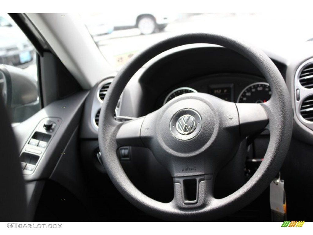 2011 Tiguan S - Alpine Gray Metallic / Clay Gray photo #27