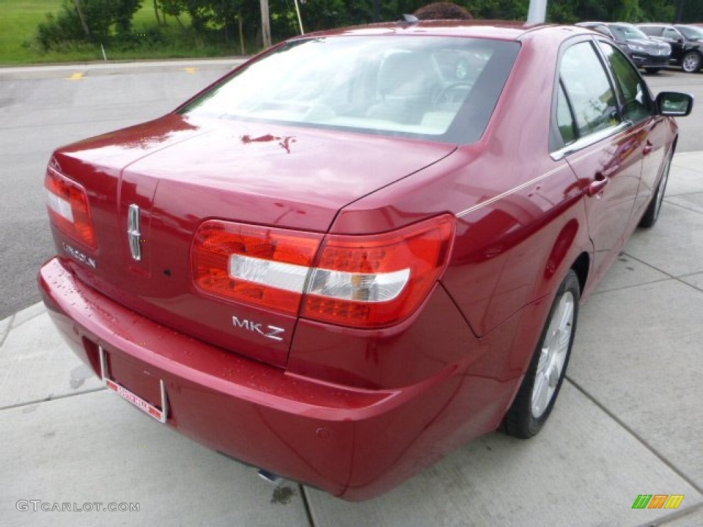 2009 MKZ Sedan - Vivid Red Metallic / Sand photo #5