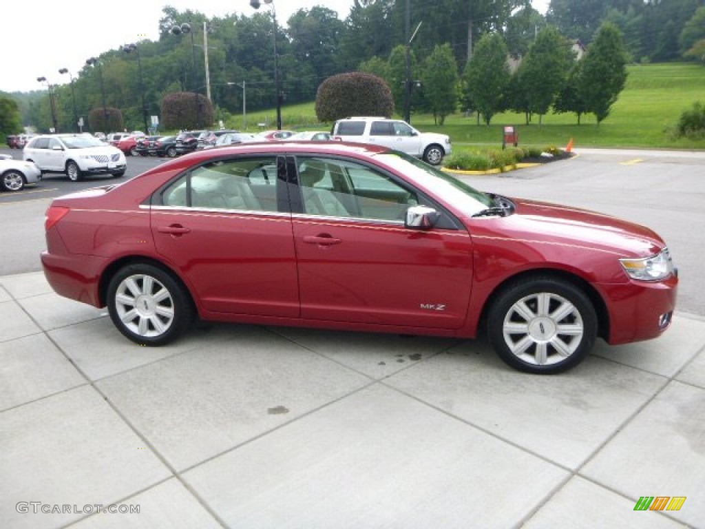 2009 MKZ Sedan - Vivid Red Metallic / Sand photo #6