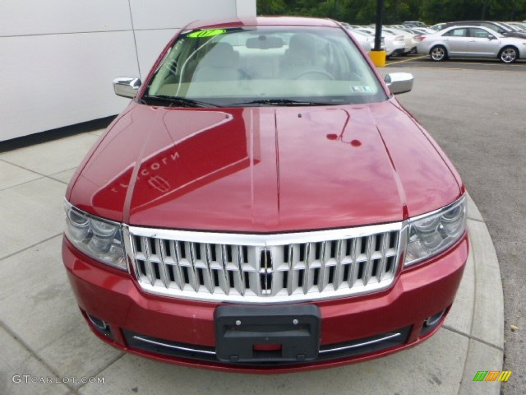 2009 MKZ Sedan - Vivid Red Metallic / Sand photo #8