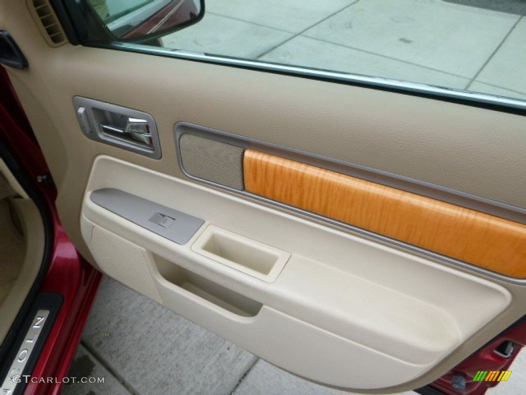 2009 MKZ Sedan - Vivid Red Metallic / Sand photo #12