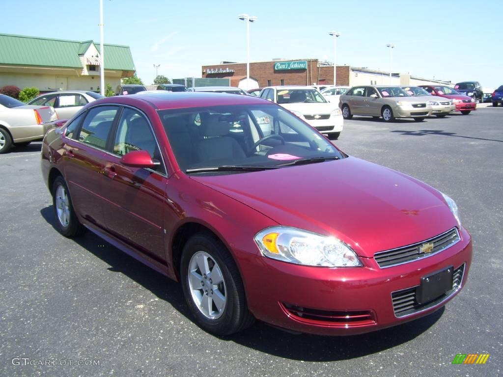 2009 Impala LT - Red Jewel Tintcoat / Gray photo #7