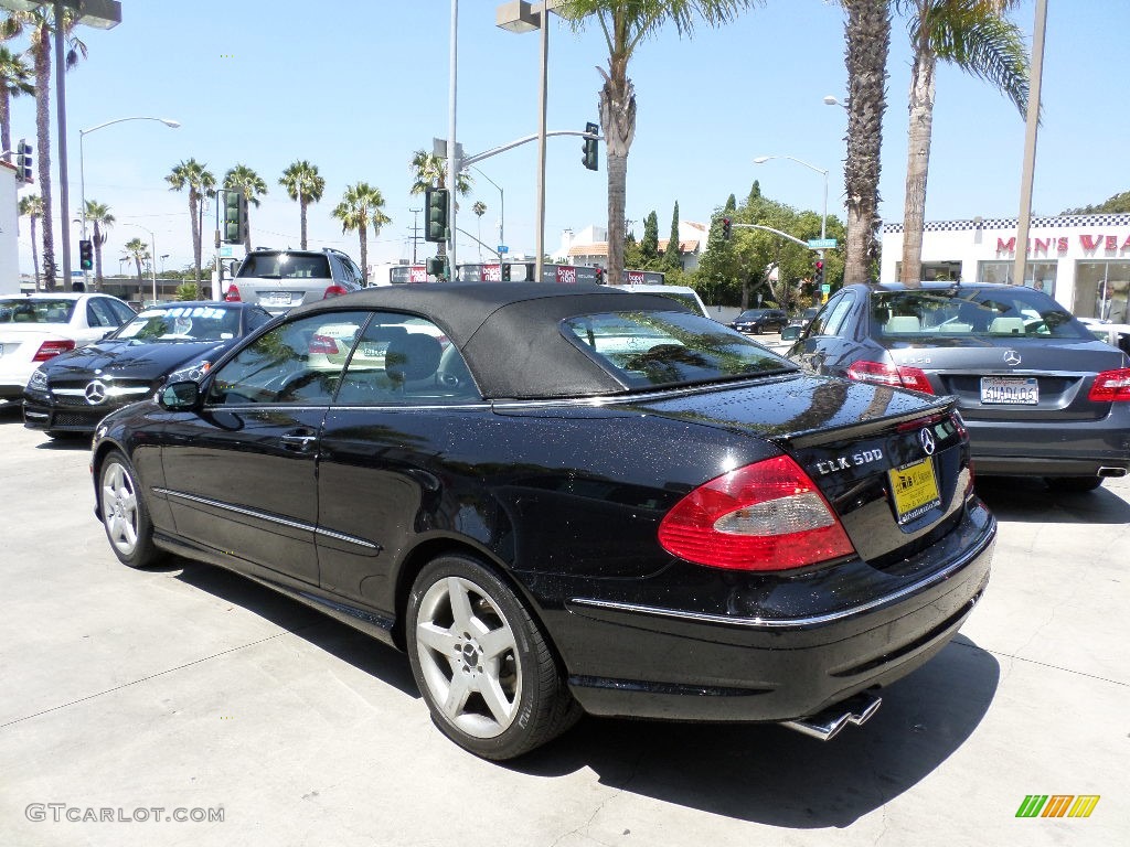 2006 CLK 500 Cabriolet - Black / Black photo #4
