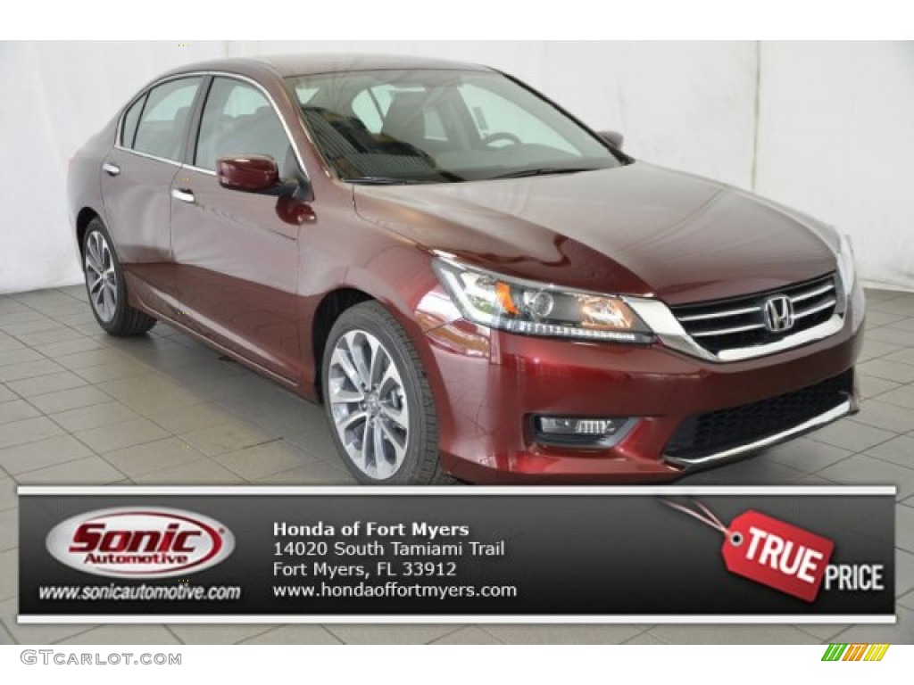 2014 Accord Sport Sedan - Basque Red Pearl II / Black photo #1