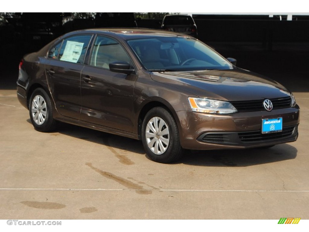 2014 Jetta S Sedan - Toffee Brown Metallic / Latte Macchiato photo #1