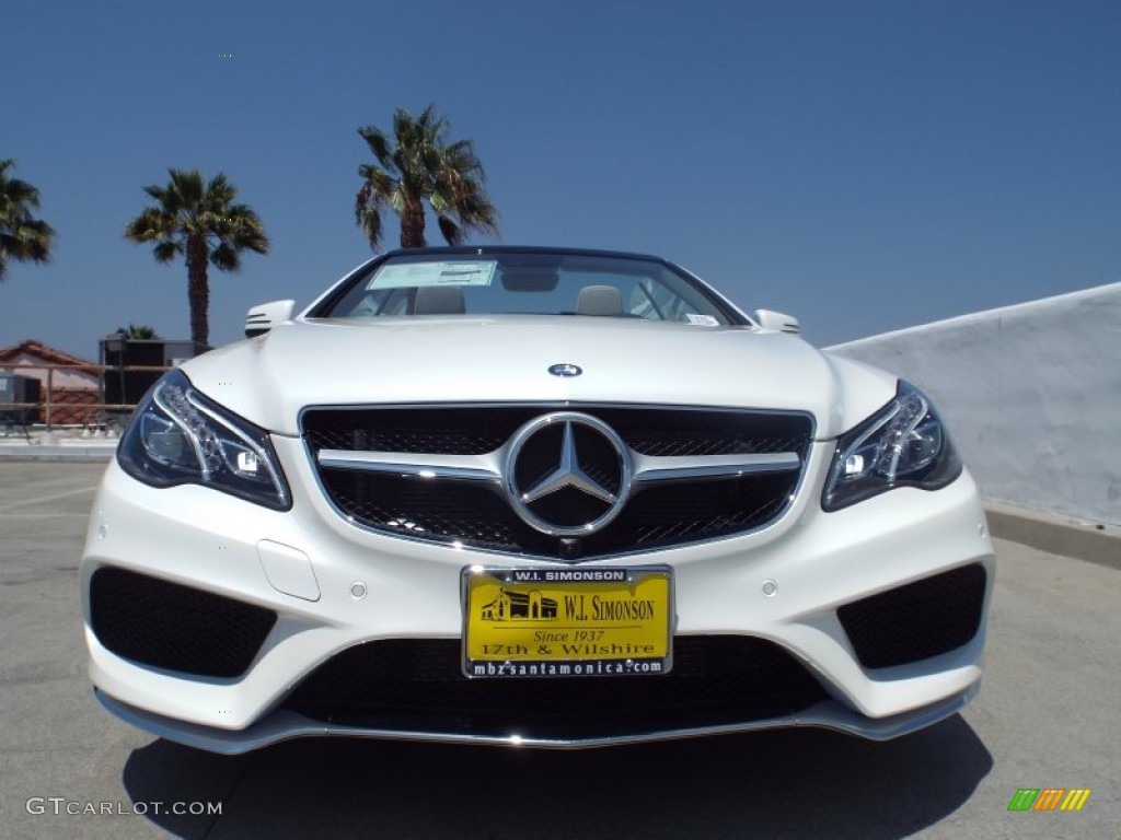 2014 E 550 Cabriolet - Diamond White Metallic / Silk Beige/Espresso Brown photo #2