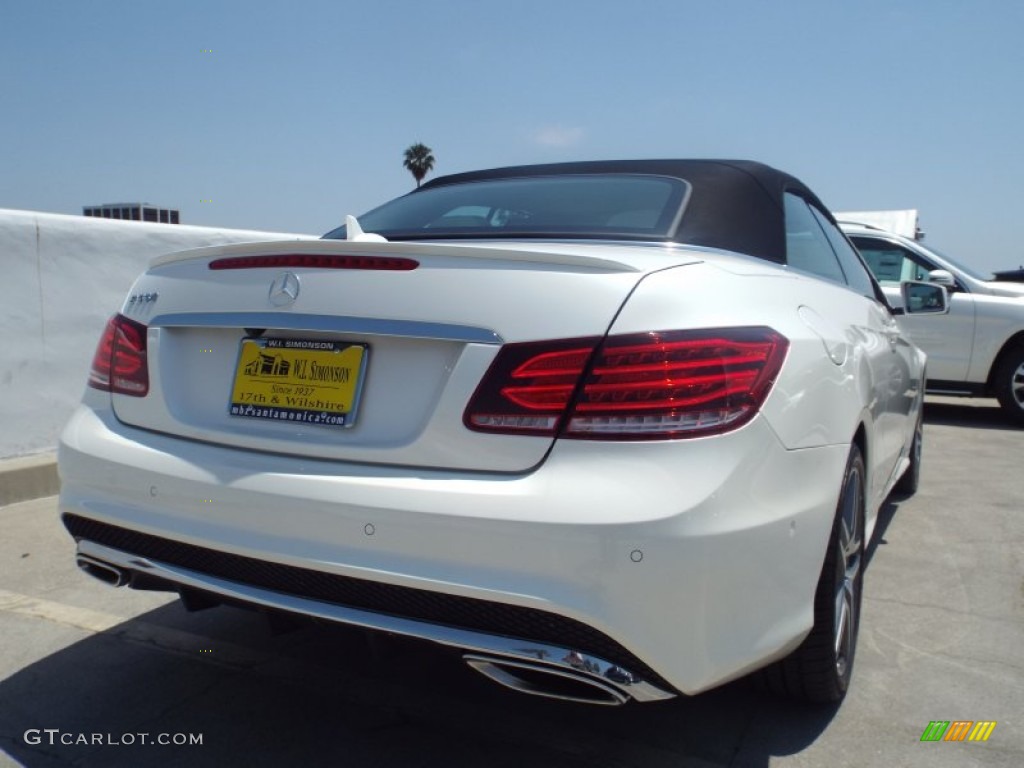 2014 E 550 Cabriolet - Diamond White Metallic / Silk Beige/Espresso Brown photo #8