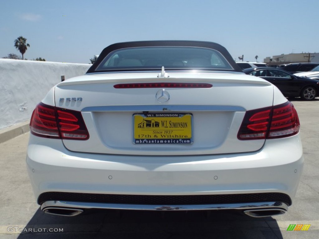 2014 E 550 Cabriolet - Diamond White Metallic / Silk Beige/Espresso Brown photo #9