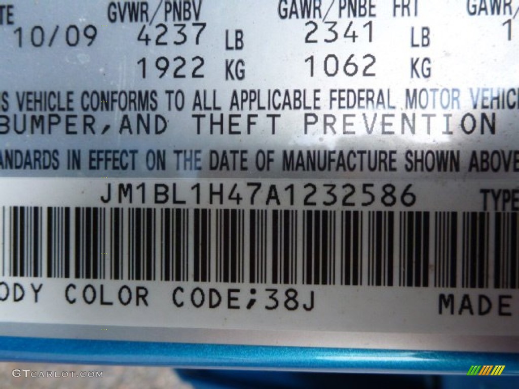 2010 MAZDA3 MAZDASPEED3 Sport 5 Door - Celestial Blue Mica / Black/Red photo #3
