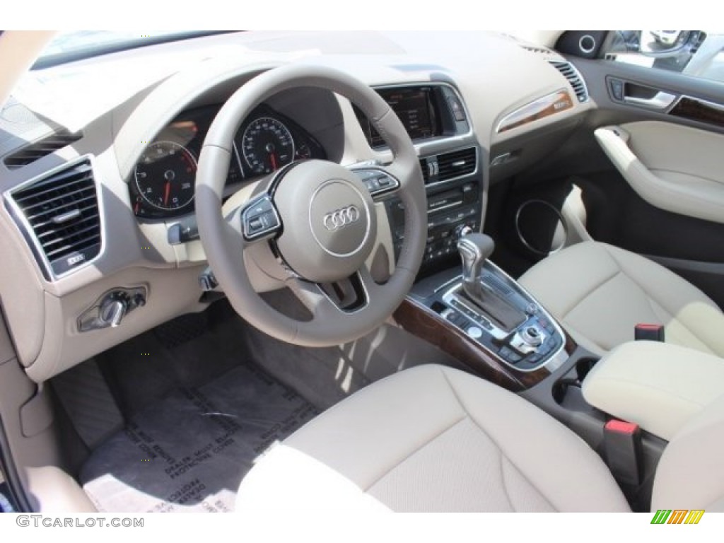 Pistachio Beige Interior 2015 Audi Q5 3.0 TFSI Prestige quattro Photo #96121987