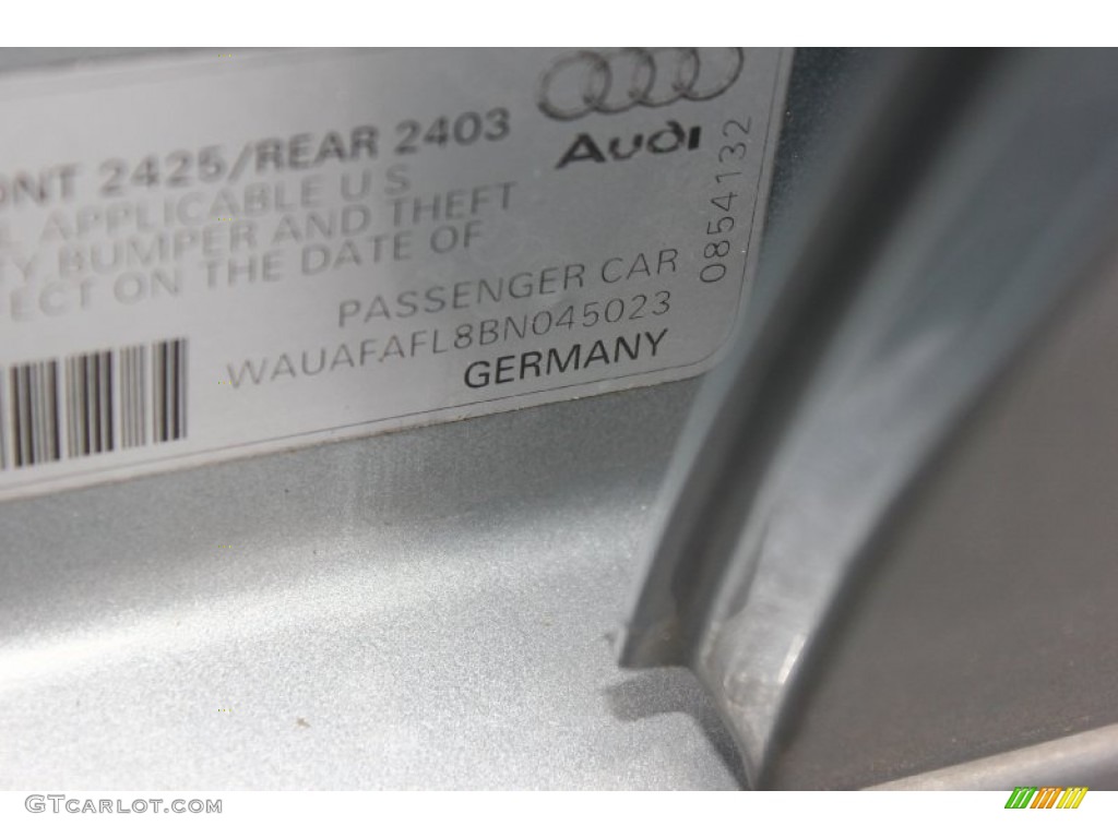2011 A4 2.0T Sedan - Ice Silver Metallic / Light Gray photo #41