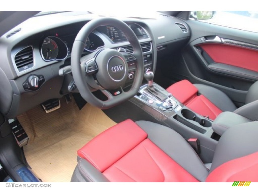 Black/Magma Red Interior 2015 Audi S5 3.0T Premium Plus quattro Coupe Photo #96122638