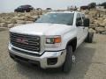 Summit White - Sierra 3500HD Work Truck Crew Cab 4x4 Chassis Photo No. 2